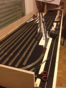 N-Scale fiddle yard in construction