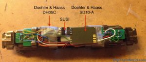 Hobbytrain 2962 and Doehler & Haass DH05C decoder, SD10A sound module